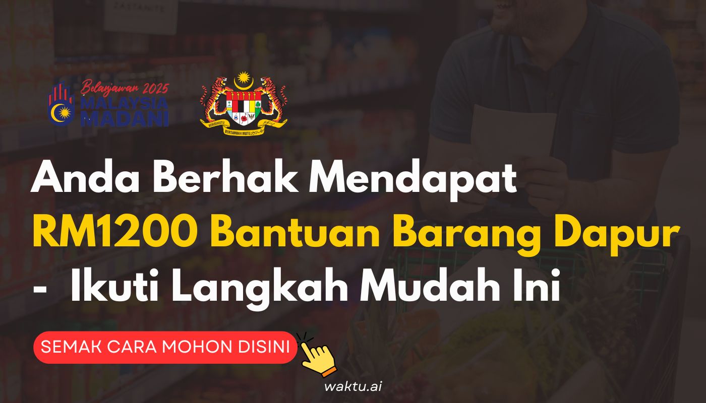 RM1200 Bantuan Barang Dapur