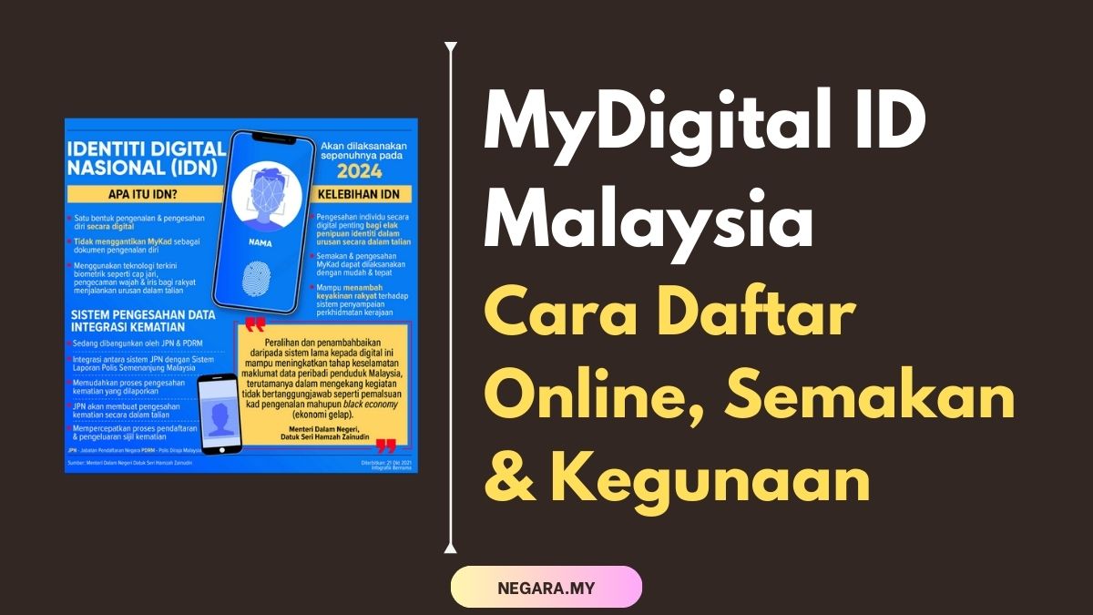 MyDigital ID Malaysia: Cara Daftar Online, Semakan & Kegunaan