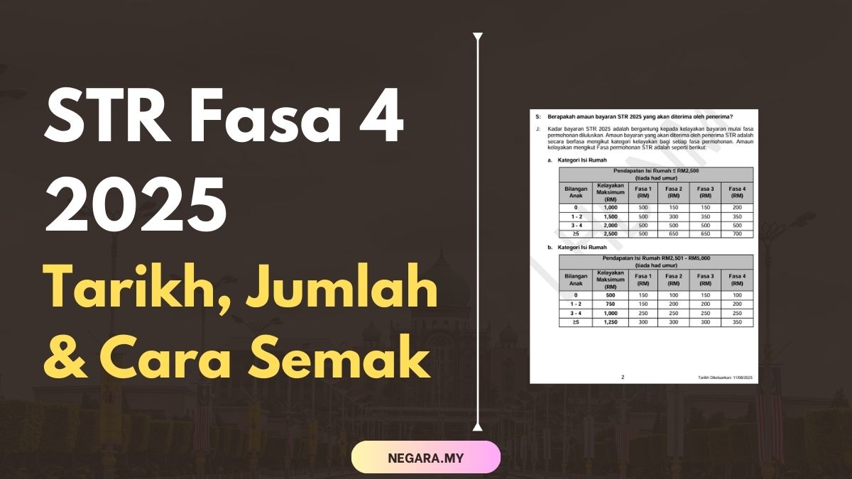 STR Fasa 4 2025 Tarikh, Jumlah & Cara Semak