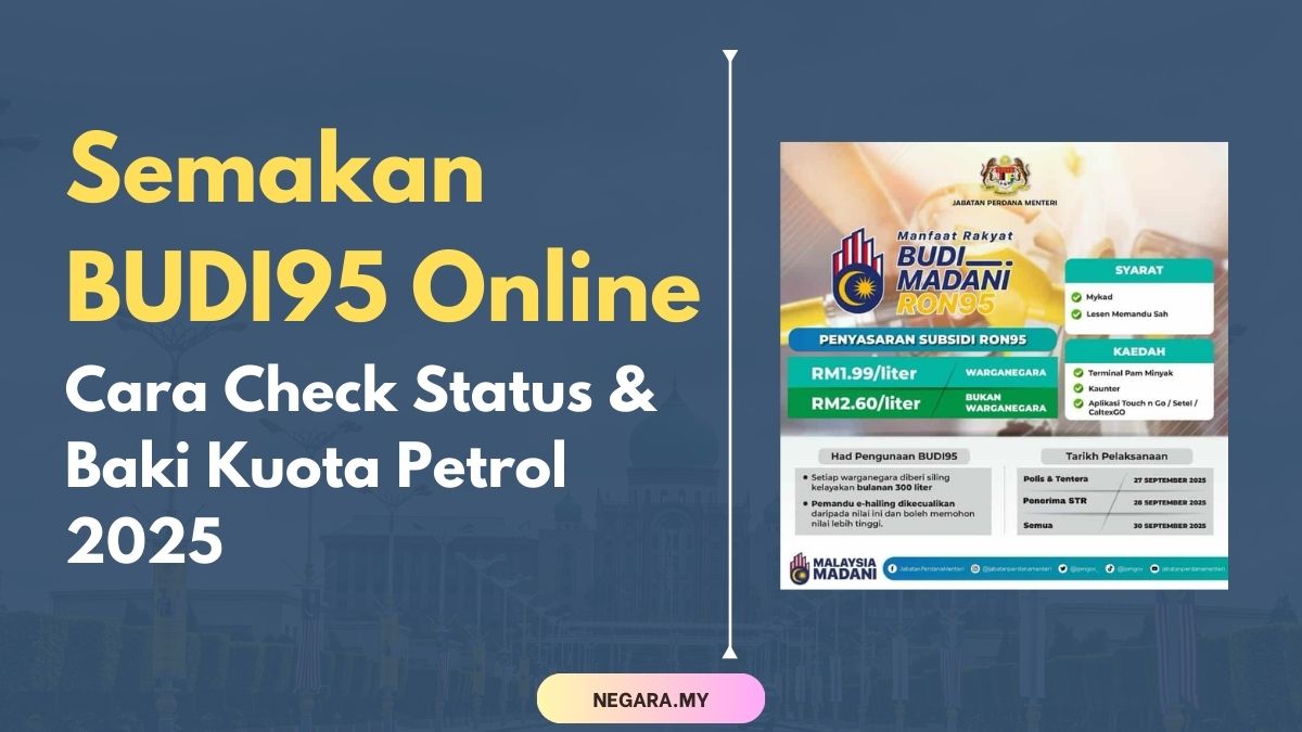 Semakan BUDI95 Online – Cara Check Status & Baki Kuota Petrol 2025